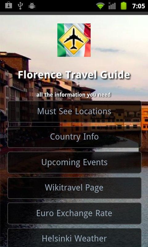 Florence Travel Guide Screen 1