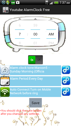 Midi Alarm Clock - use youtube