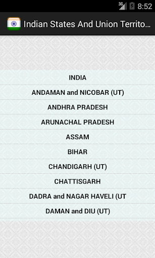 Indian States UnionTerritories