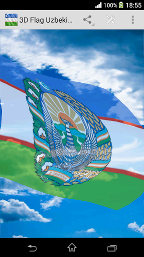 3D Flag Uzbekistan LWP
