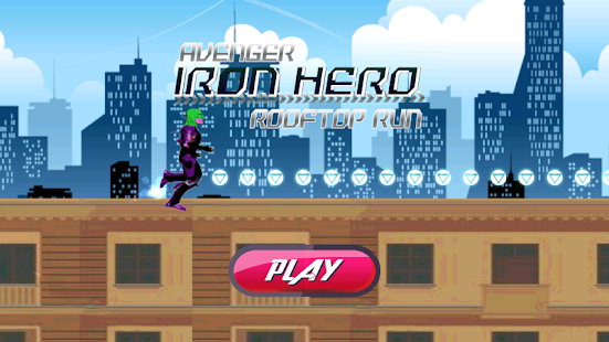 【免費街機App】Avenger Iron Hero Rooftop Run-APP點子