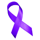 Purple Awareness Ribbon Clock