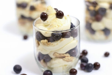 Lemon Whipped Cheesecake Triffles with DOVE® Fruit Blueberries