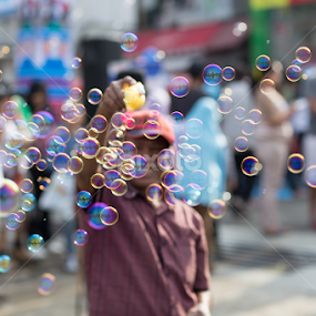 Bubble Man by Wei Fuk Lie - People Street & Candids