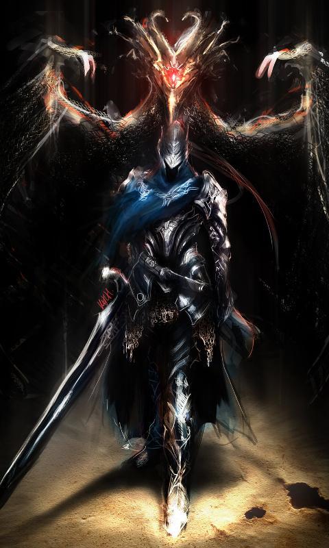 Dark Blue Dark Souls Vertical Wallpaper