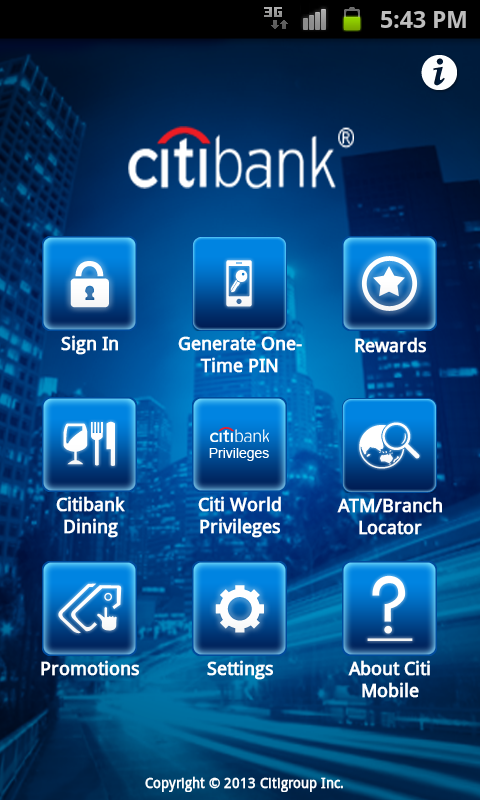 Citibank Australia - screenshot
