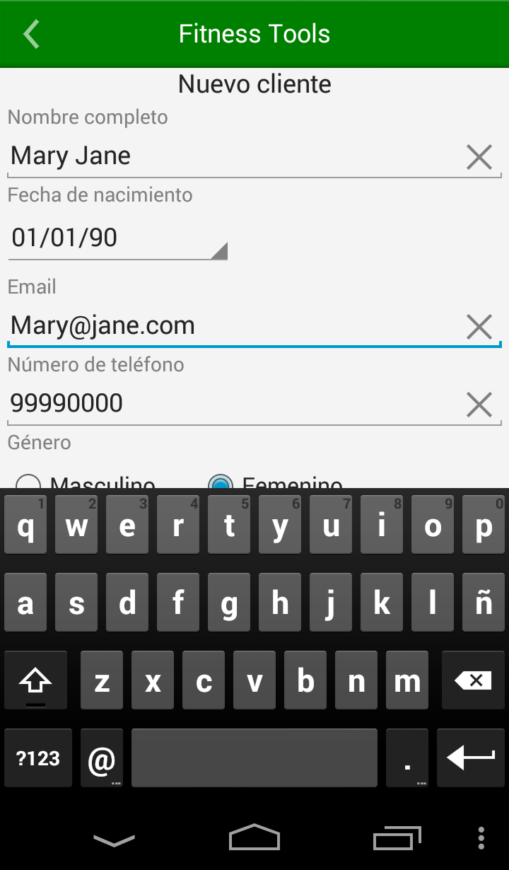 Android application Fitness Tools screenshort