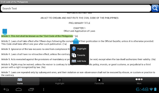 【免費教育App】Civil Code of the Philippines-APP點子