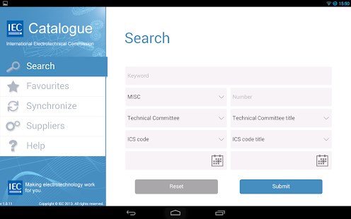 IEC Catalogue Screenshots 0