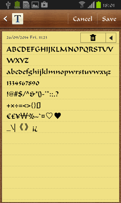 Ondine FlipFont Screen 3