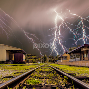 Sparks at the tracks by Craig Eccles - Landscapes Weather