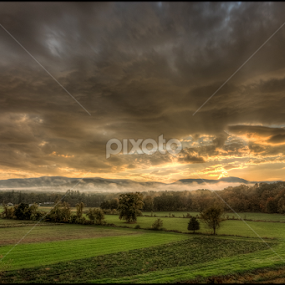 Sunset on Roundtop by Bruce Martin - Landscapes Cloud Formations