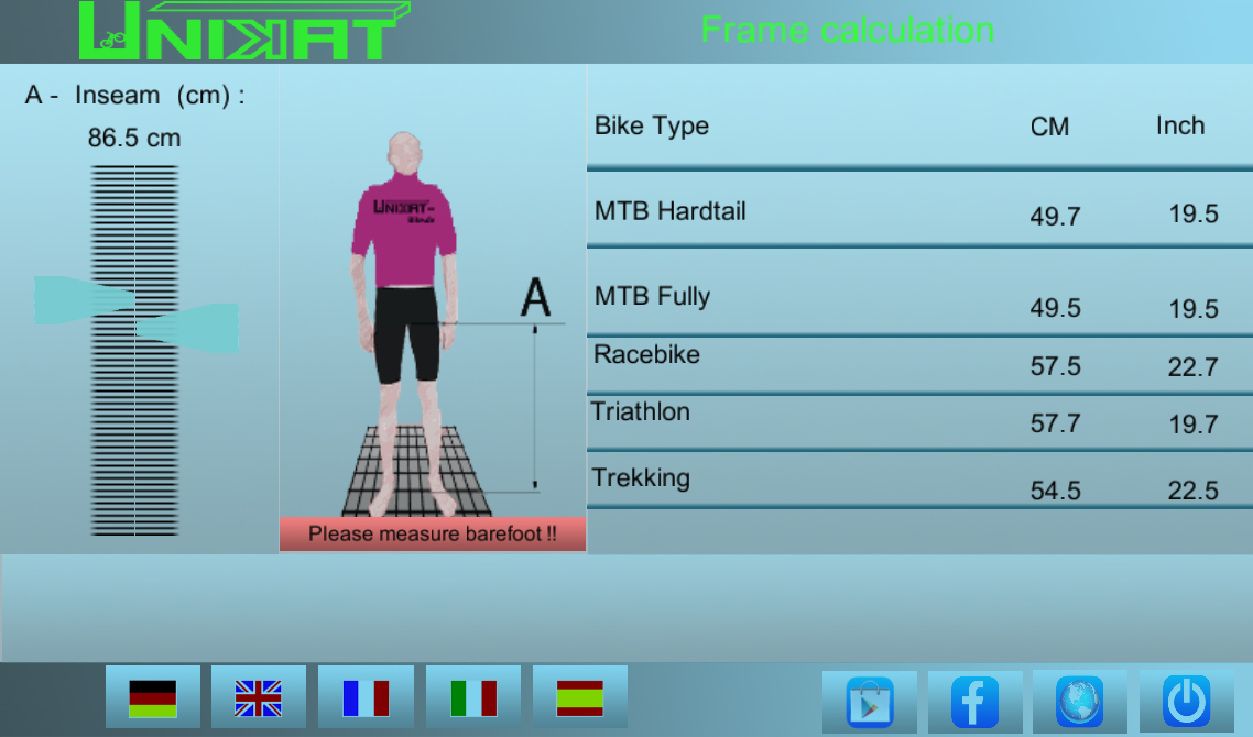 Bicycle Frame Size Caclulator Android Apps on Google Play