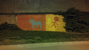 Lion and Kids Mural