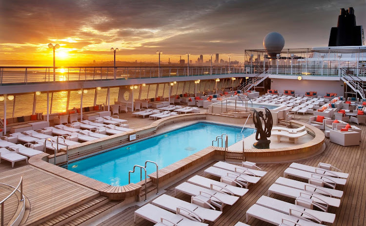 Relax by the Seahorse Pool on the Crystal Symphony and enjoy the ocean breeze.