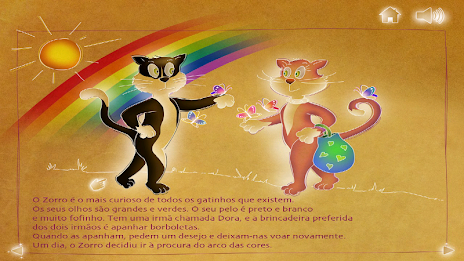 the cat and fox Rainbow poster 2