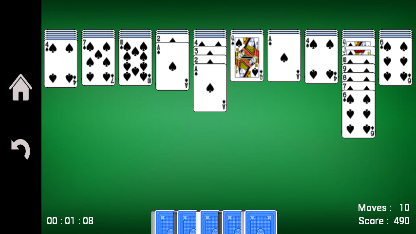 Android application Spider Solitaire screenshort