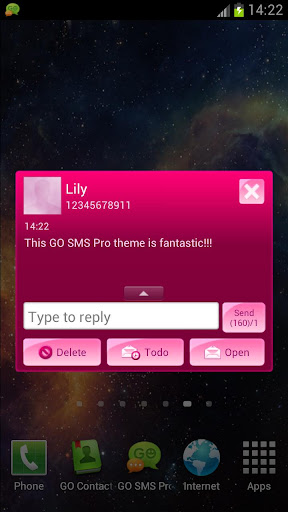 免費下載通訊APP|GO SMS 프로 테마 - 프로 핑크 app開箱文|APP開箱王