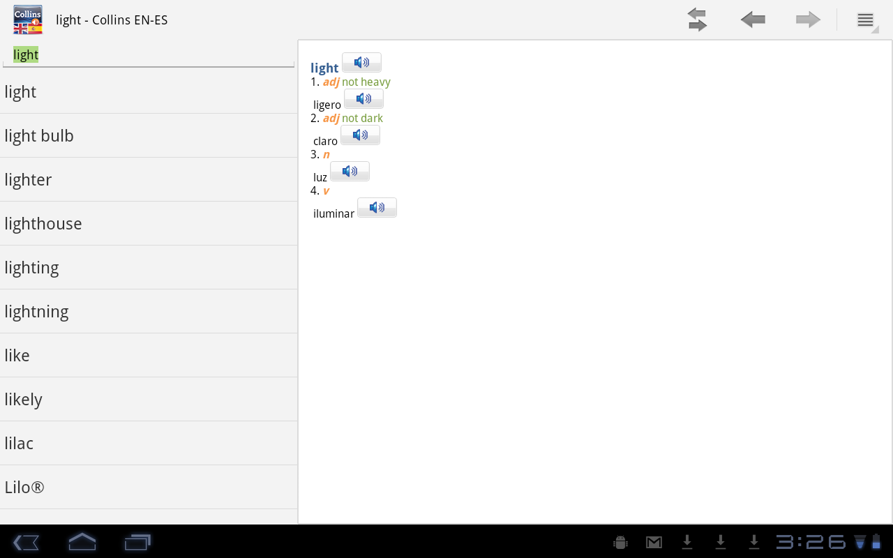 English Spanish Dictionary TR Android Apps on Google Play