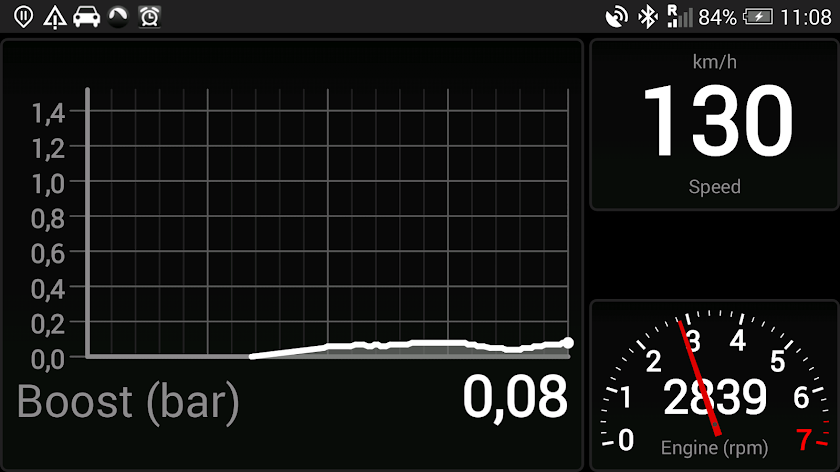 OBD Dashboard Screen 1