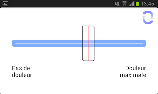Capture d'ecran de l'application Android Pain Scale VAS