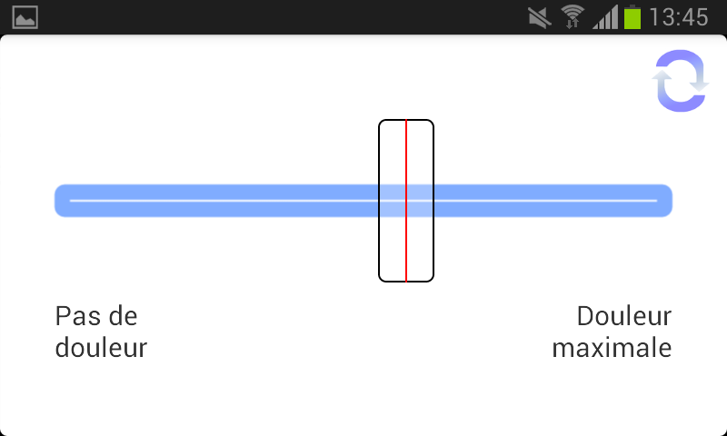 Android application Pain Scale VAS screenshort