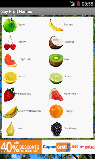 Say Fruit Names