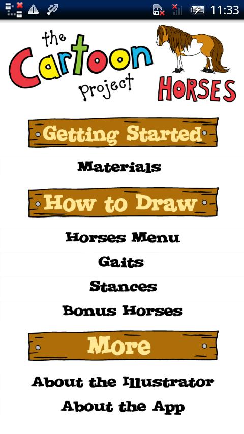 Drawing Horses: CartoonProject Screen 3