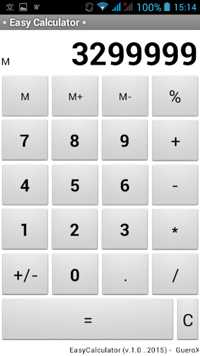 Easy calculator with percent