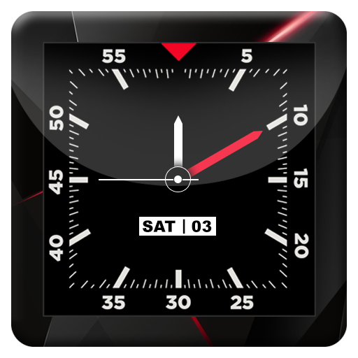 Blood Red HD Analog Clock LWP LOGO-APP點子