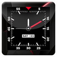 Blood Red HD Analog Clock LWP APK صورة الغلاف