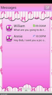 Lastest PinkBows/GO SMS THEME APK for Android
