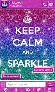 Download Keep Calm Sparkle GO SMS Theme APK for PC