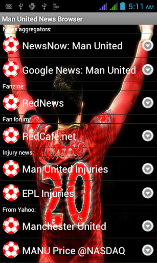 Man United News Browser