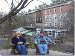 gail and me relaxing at mill