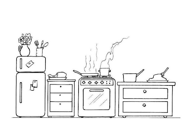 Dibujos De Cocina Para Colorear