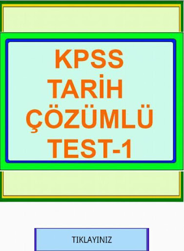 KPSS TARİH ÇÖZÜMLÜ TEST 1