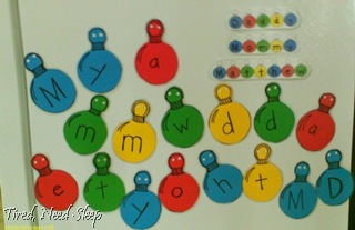 magnetic ornaments for spelling names