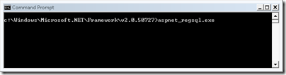 Command Prompt to run aspnet_regsql.exe