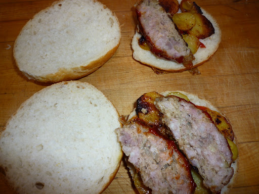 meat loaf and potatoes