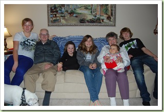 DadDad & G'ma with 5 great grands