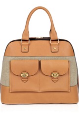 Chloé Billie Large Leather and Linen Tote
