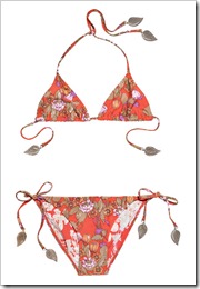 Zimmermann Embellished floral-print triangle bikini a