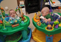 The competing exersaucer