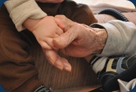 L holding Granddads hands