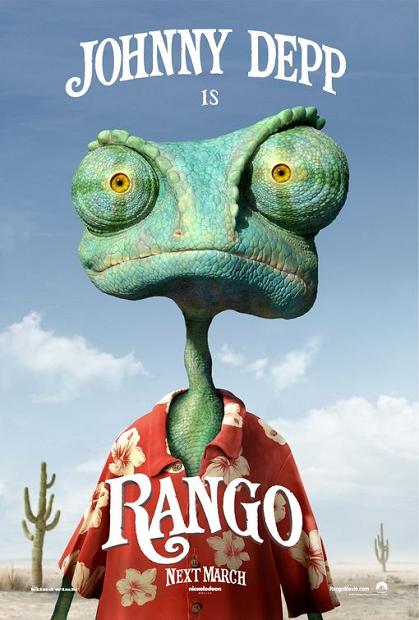 Rango, movie, poster, Johnny Depp