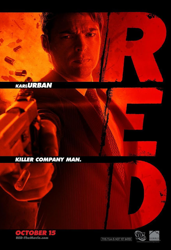 Karl Urban, red, movie, poster