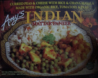 Front: Amy's Indian Mattar Paneer