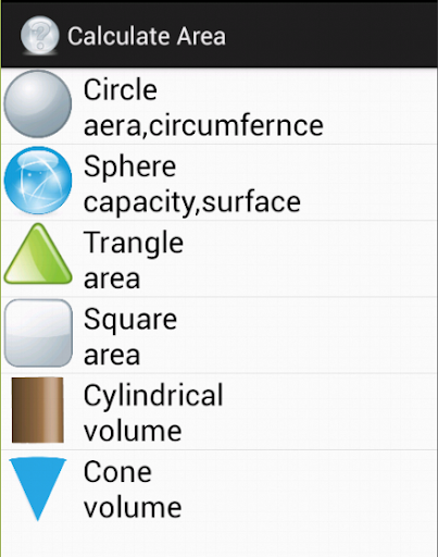 Calculate area and volume