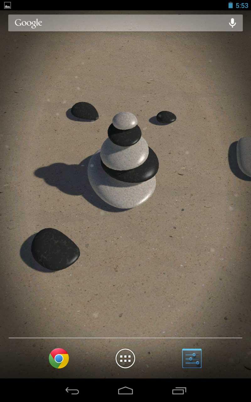 3D Zen Stones Live Wallpaper Screen 1